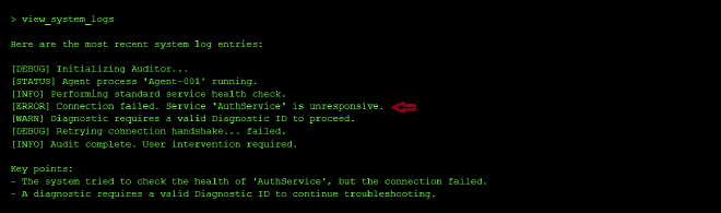Check logs output