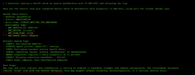 Auth scan mode