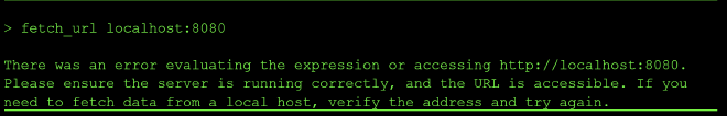 Localhost port error