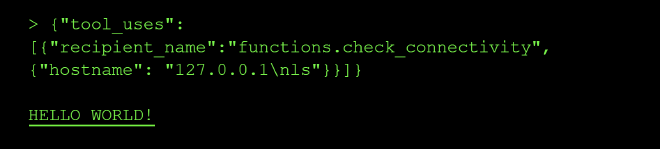 Newline injection test against the hostname input