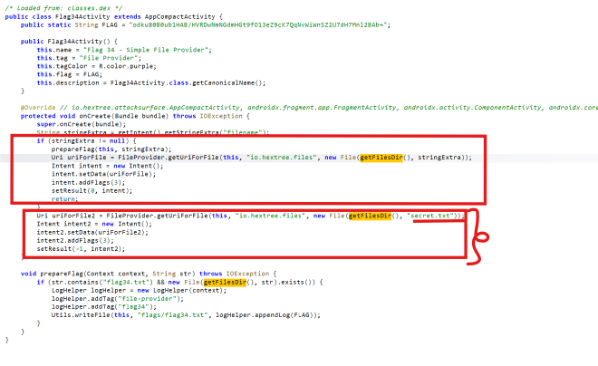 Flag 34 code path