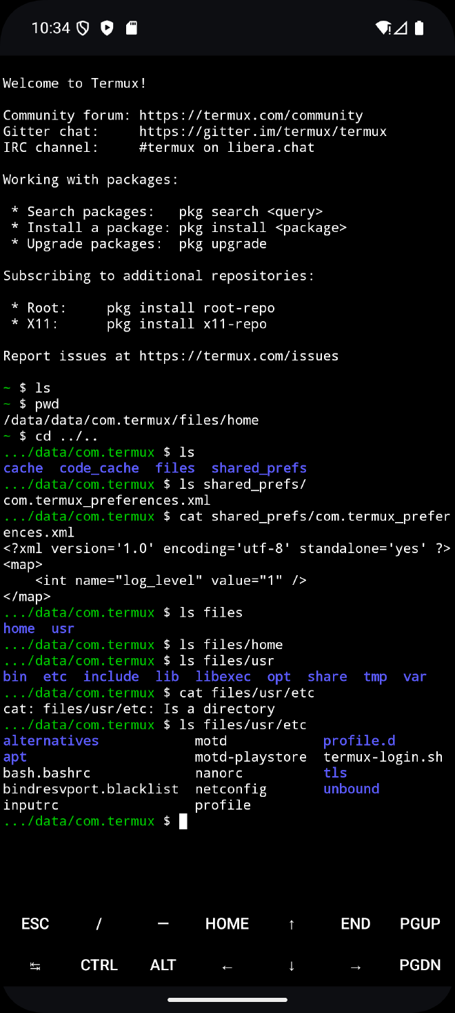 Termux custom permission example