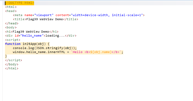HTML injection point in Flag 39