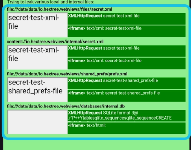 Stealing internal files through WebView misconfiguration