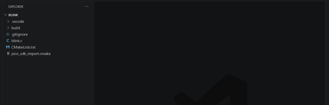 Blink project opened in VS Code