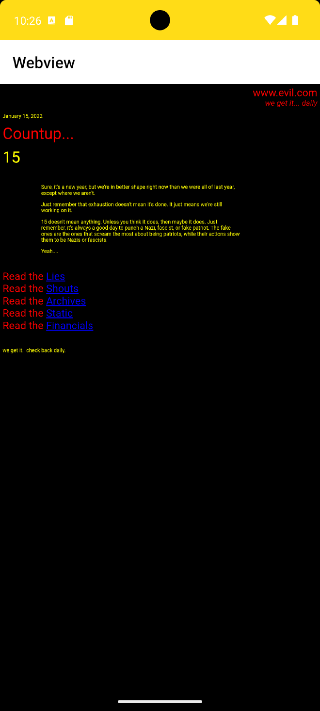 Deep link loading the attacker controlled website inside WebView